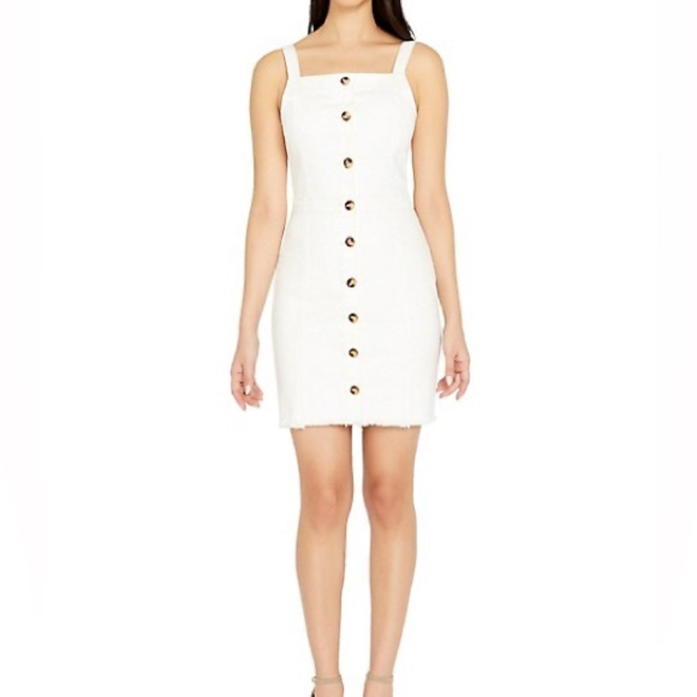Buffalo white denim overall dress